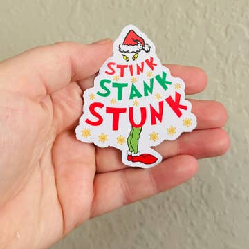 Adesivo/magnete Stink Stank - Il Grinch per la vendita all'ingrosso da parte di Oily Graphic Creations