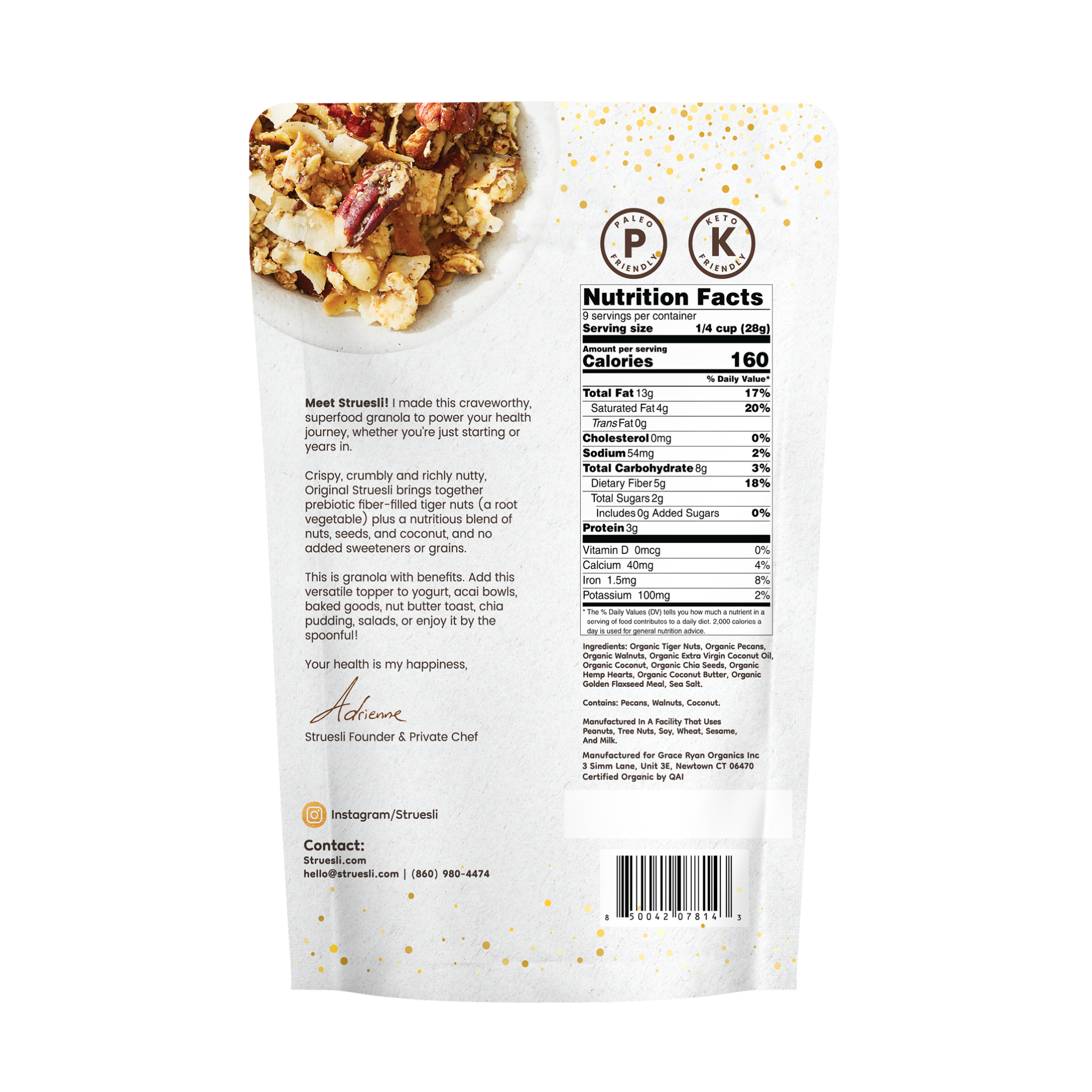 Struesli Granola Redefined – Großhandel Granola – Struesli Bio-Granola | Original | 9oz | Glutenfrei1