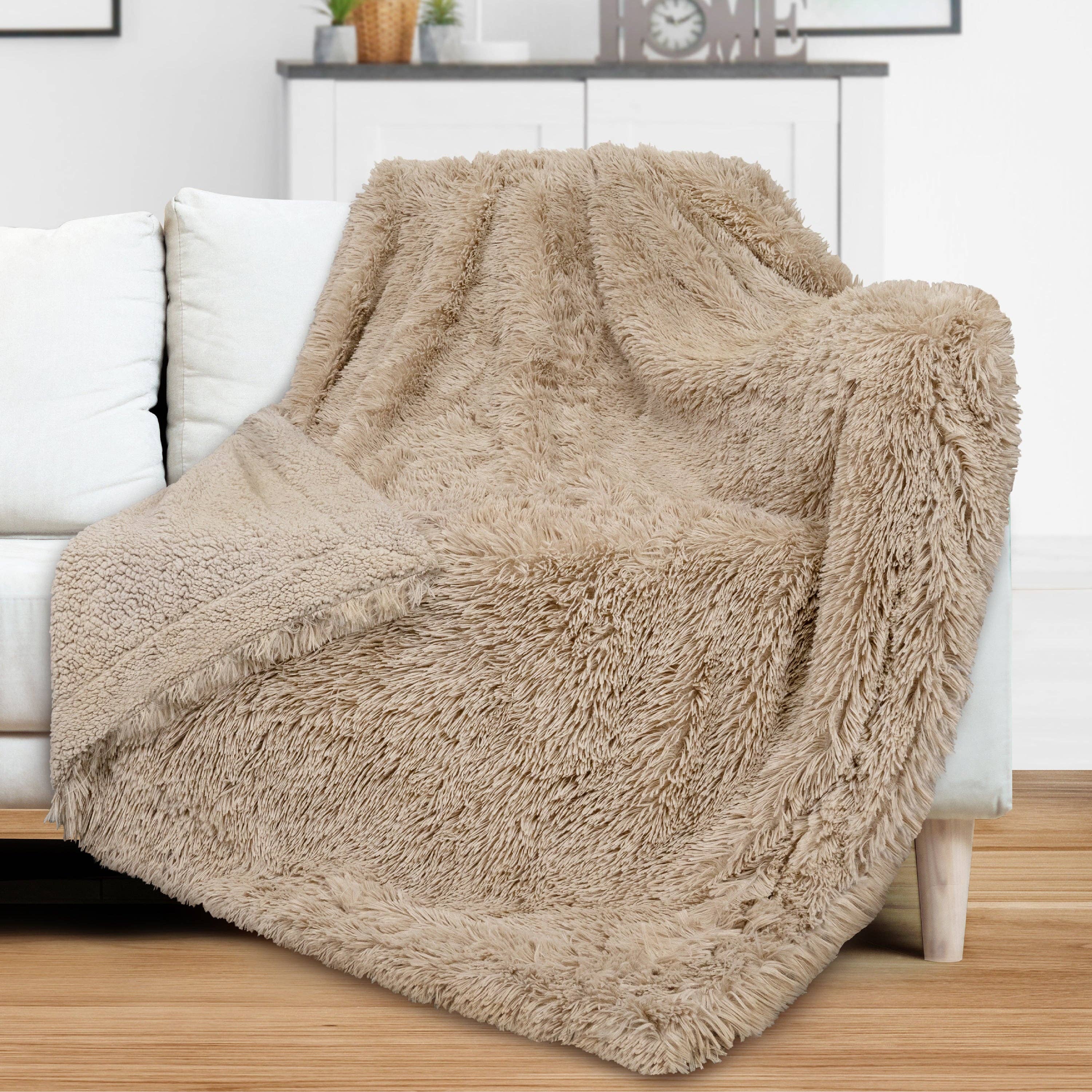 Pavilia - Wholesale Decoratiedeken - Pluche Sherpa Plaid van Imitatiebont43