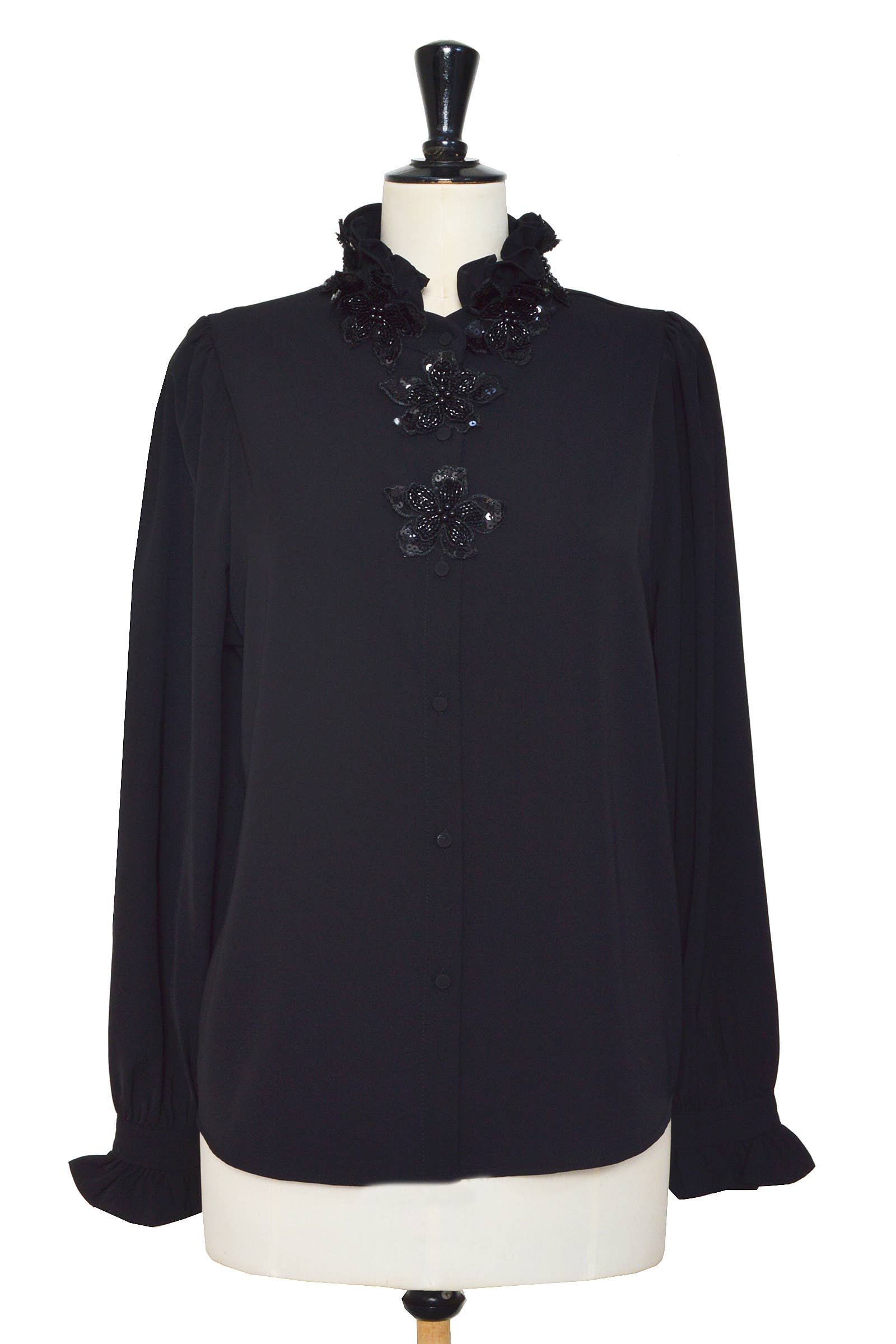 ELLI WHITE - Wholesale Button Down Shirt - Women's - Shirt with embossed floral collar9