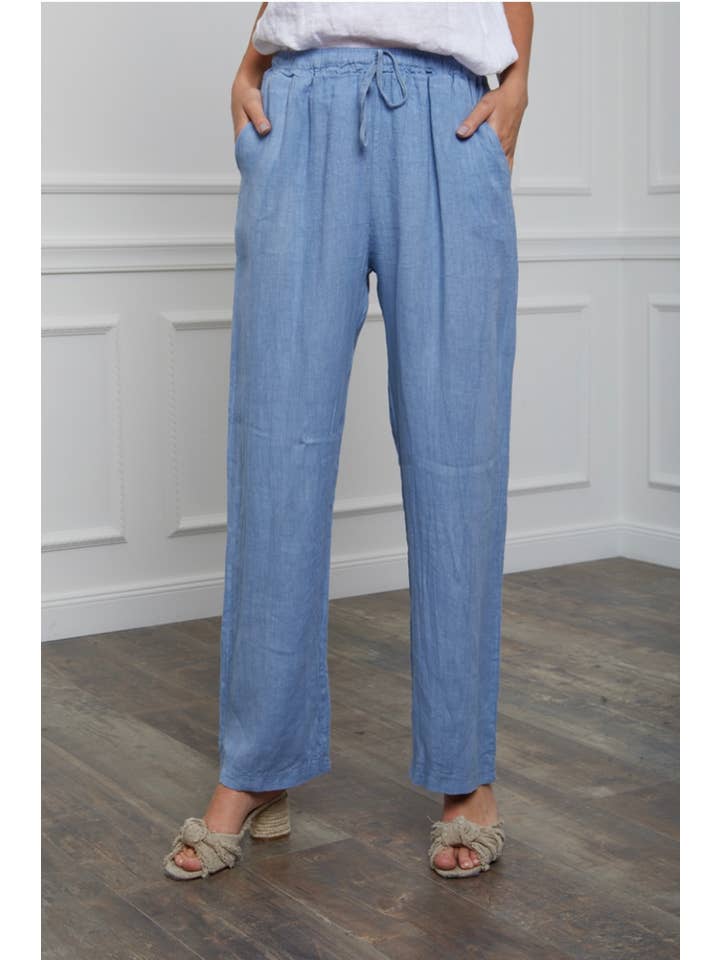 LÉA & LUC - Wholesale Pants - Women's - 100% linen trousers REF. 30132
