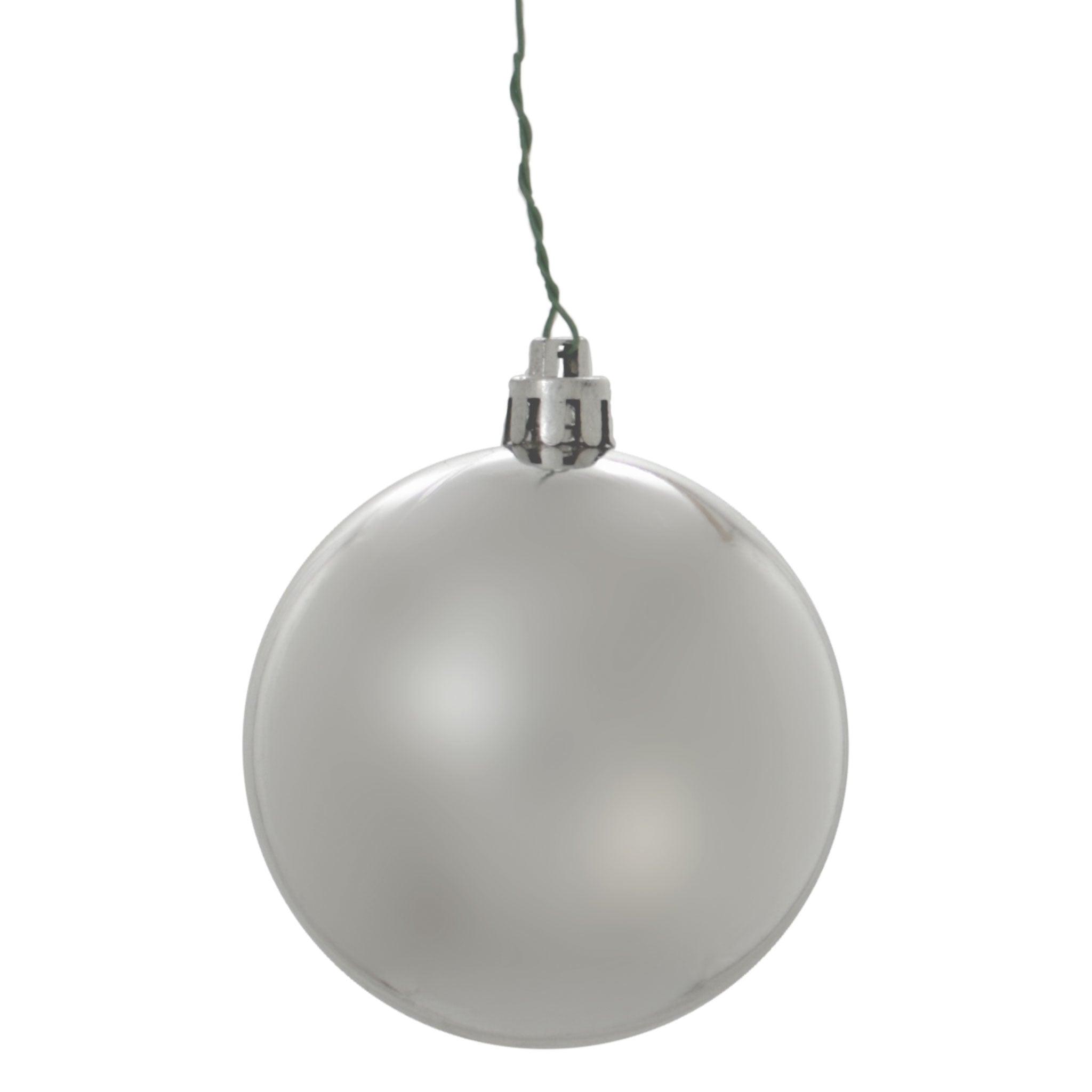 Lee Display - Wholesale Ornament Set - Shiny Silver Ball Ornaments6