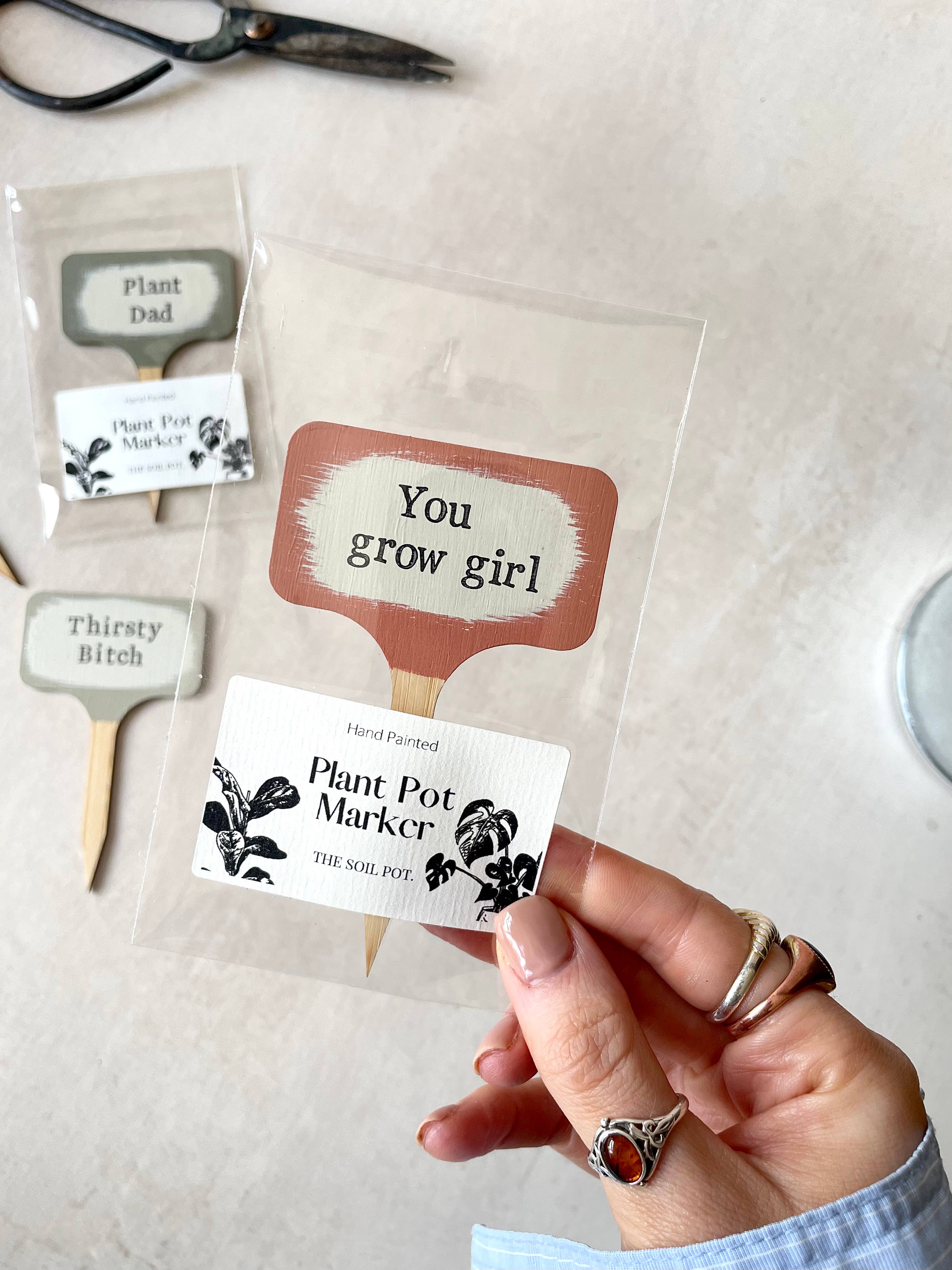 The Soil Pot – wholesale Garden/lawn stake – Hand Painted Plant Pot Markers, Funny plant pun gifts1