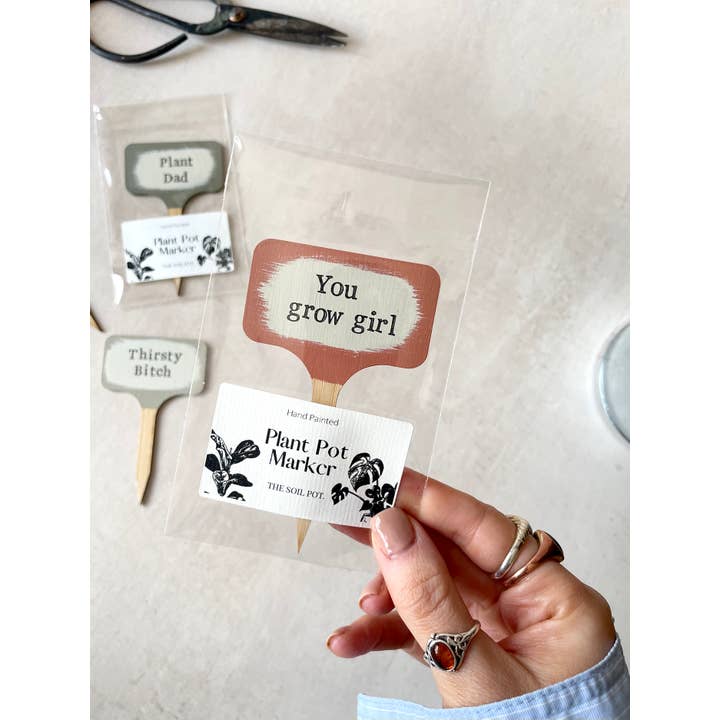 The Soil Pot – wholesale Garden/lawn stake – Hand Painted Plant Pot Markers, Funny plant pun gifts1