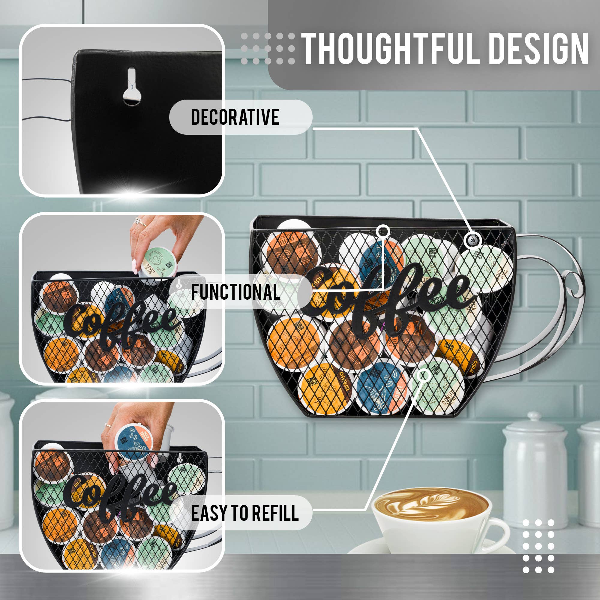 MADE EASY KIT - Wholesale Kitchen Storage/Organizer - Made Easy Kit Coffee Pod Organizer - Home Functional Décor48