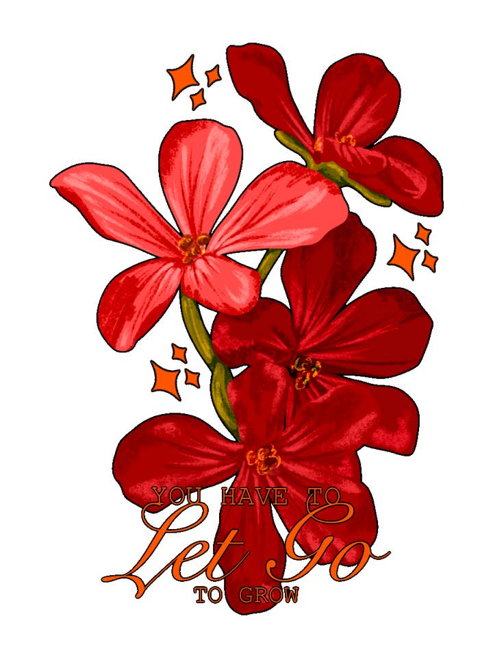 Tem de Deixar Ir para Grow Brilhante Vinil Sticker por atacado de Lil Biscuits Design