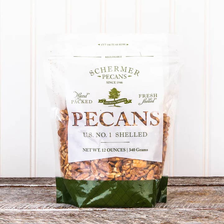 Schermer Pecans - Wholesale Nuts - PECAN PIECES (chopped medium) - GA Grown - 24 bags/case2