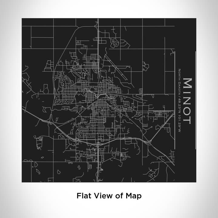 JACE.design - Wholesale Insulated Mug/Tumbler - Minot ND Map Tumbler in Matte Black1