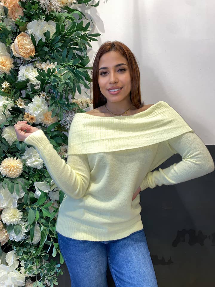 MAGNVS - Wholesale Knit Sweater - Women's - 0641 KNIT SWEATER WITH COWL NECK6