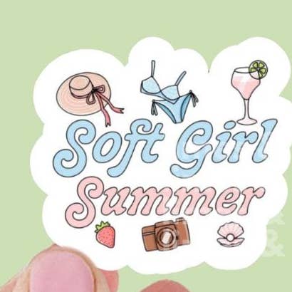 Adesivo de Vinil de Verão Floral Soft Girl | Autocolantes para Kindle | Autocolantes Literários | Presente para Amante de Livros por atacado de Limes & Lilly