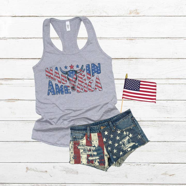 Made in America-Western Graphic Tee 707 for wholesale by Raging Phoenix