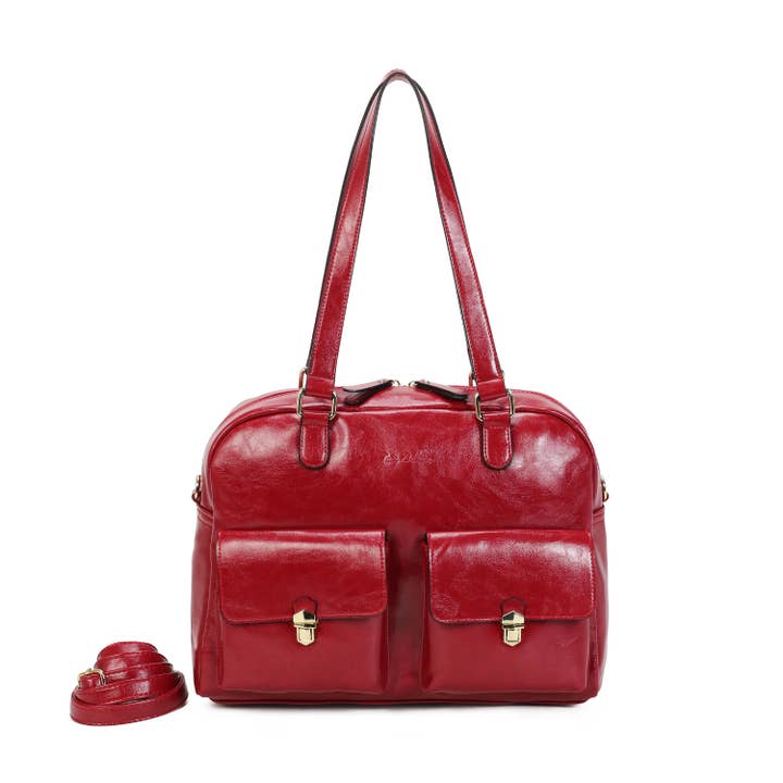 INES DELAURE - Wholesale Top Handle Bag - Women's - Multi-pocket tote2