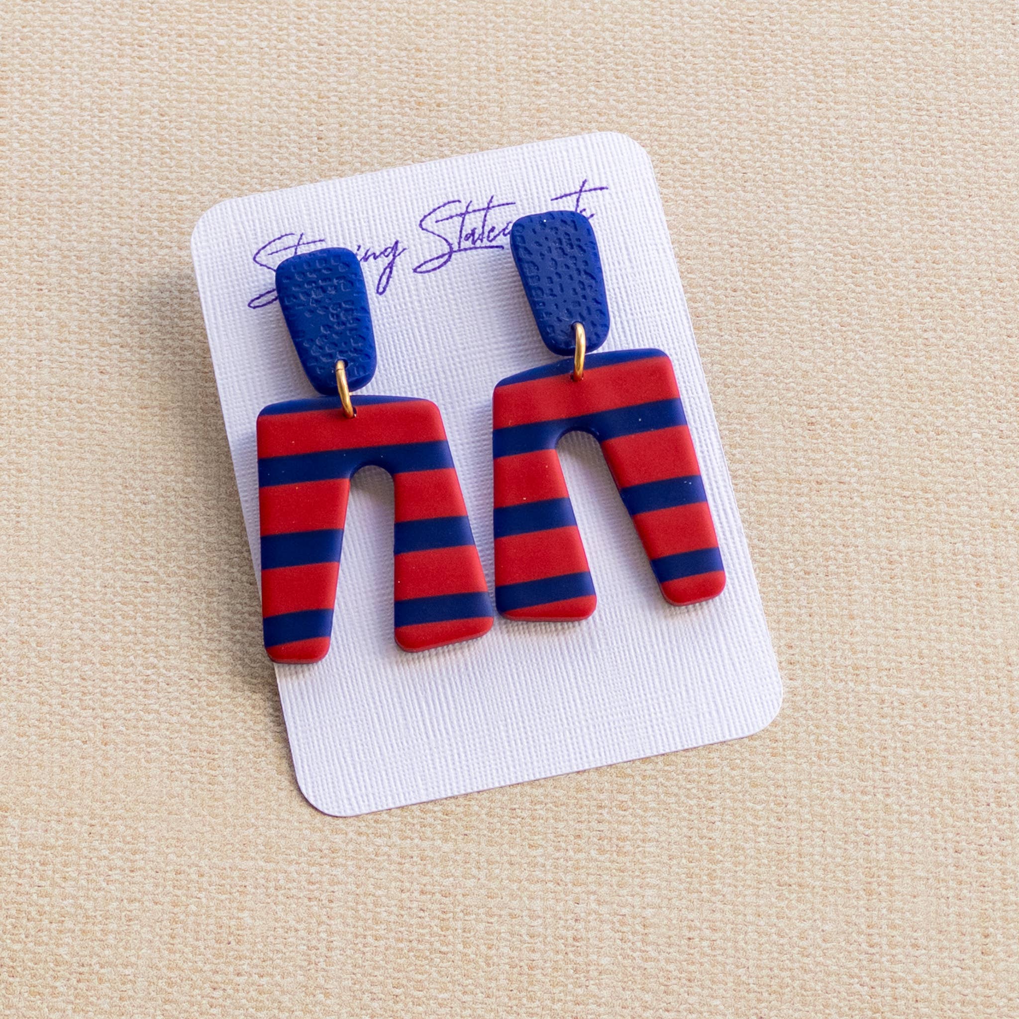 Stunning Statements - Wholesale Dangle Earrings - Brynn Gameday School Spirit Clay Earrings11