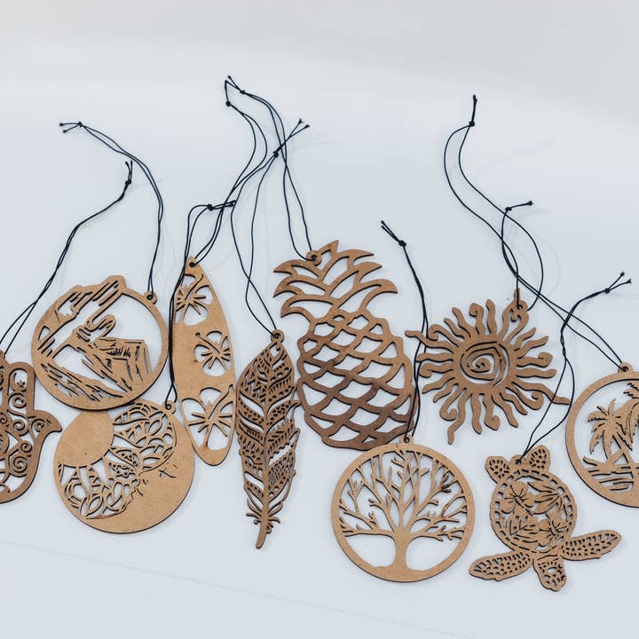 Fresh Fresheners - Vendita all'ingrosso Deodorante per auto - Unisex - Deodorante per ambienti in legno con palme da spiaggia, confezione da 8