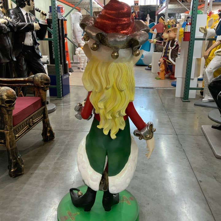 LM Treasures - Wholesale Sculpture - Christmas Elf Girl Over Sized Statue4