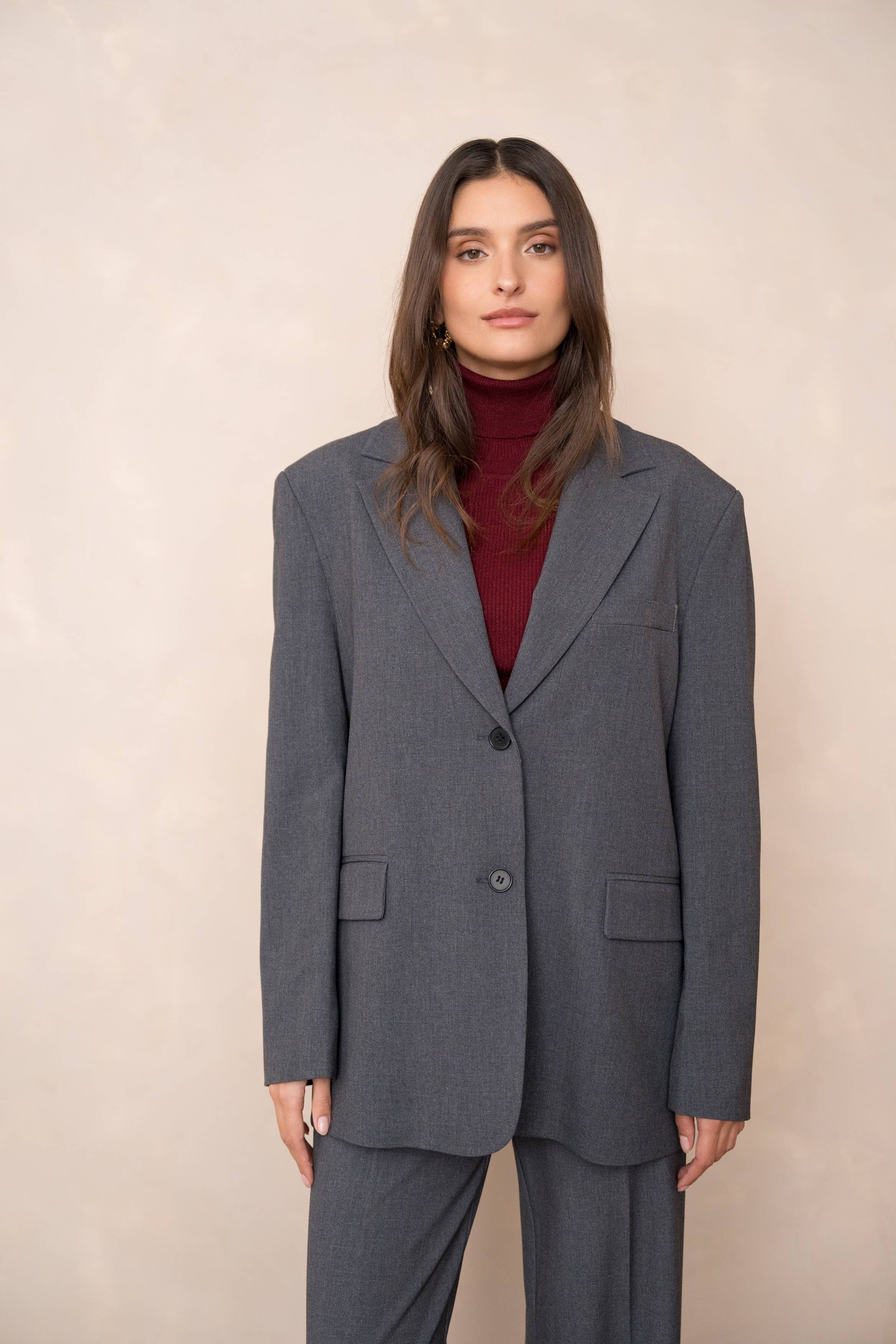 Attentif Paris - Wholesale Blazer - Women's - Oversized double-breasted jacket with back opening25