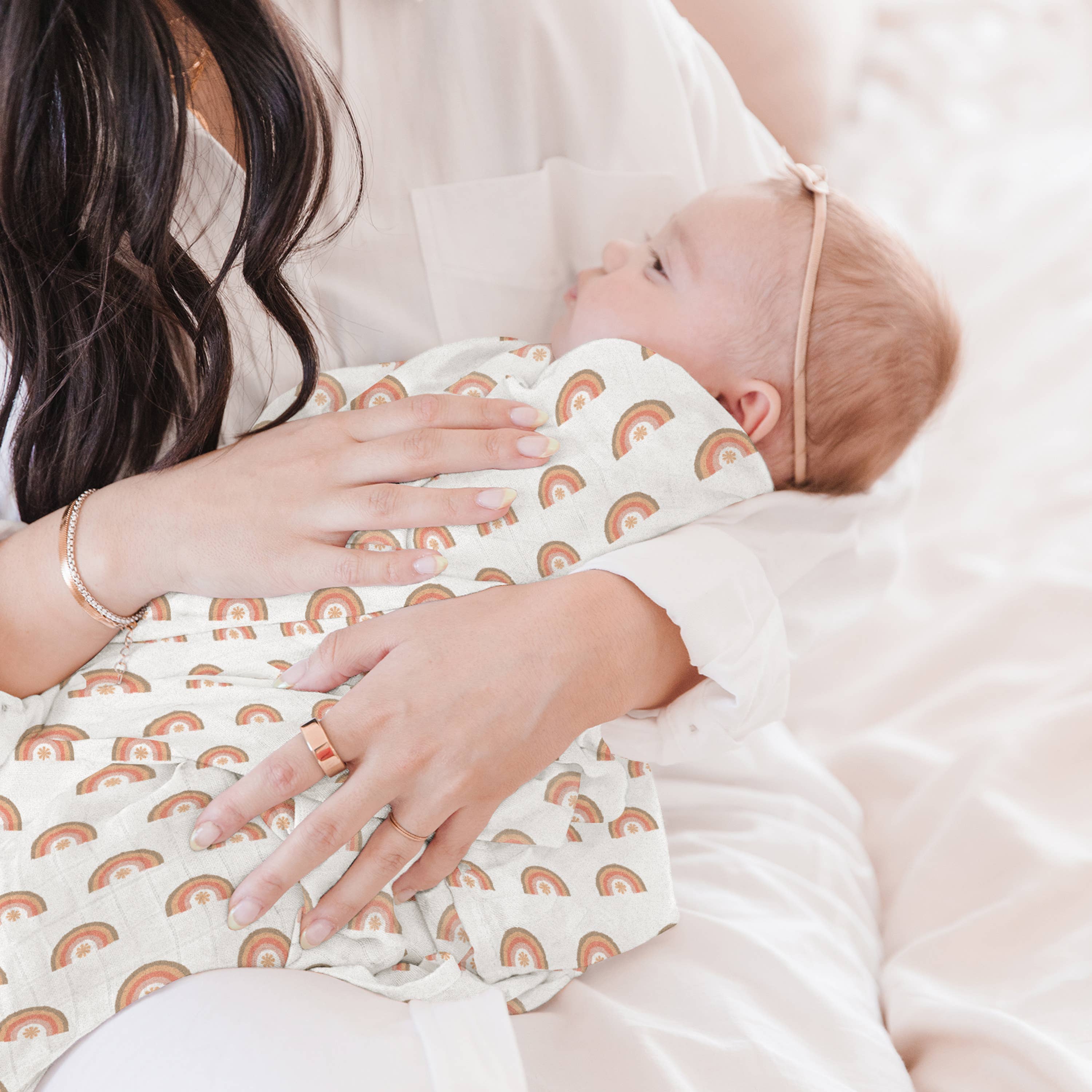 JuJuBe - Wholesale Swaddle Set - Baby - Swaddle Blanket Set Be Kind Rainbows3