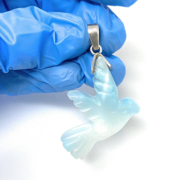 10 g zeldzame grote Larimar vogelhanger, zilveren boheemse sieraden, Larimar-hanger uit de Dominicaanse Republiek voor wholesale door Akstar Gems