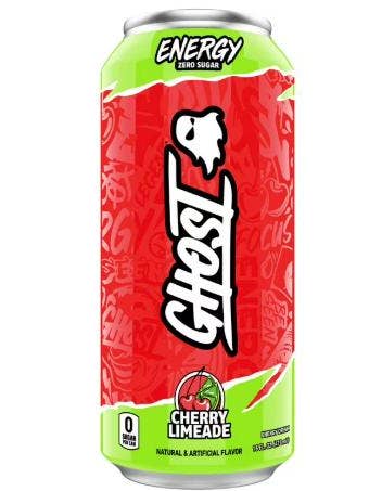 Ghost Energy: Cherry Limeade 12 Count for wholesale by Mr. YuYu's Chililicious Candy