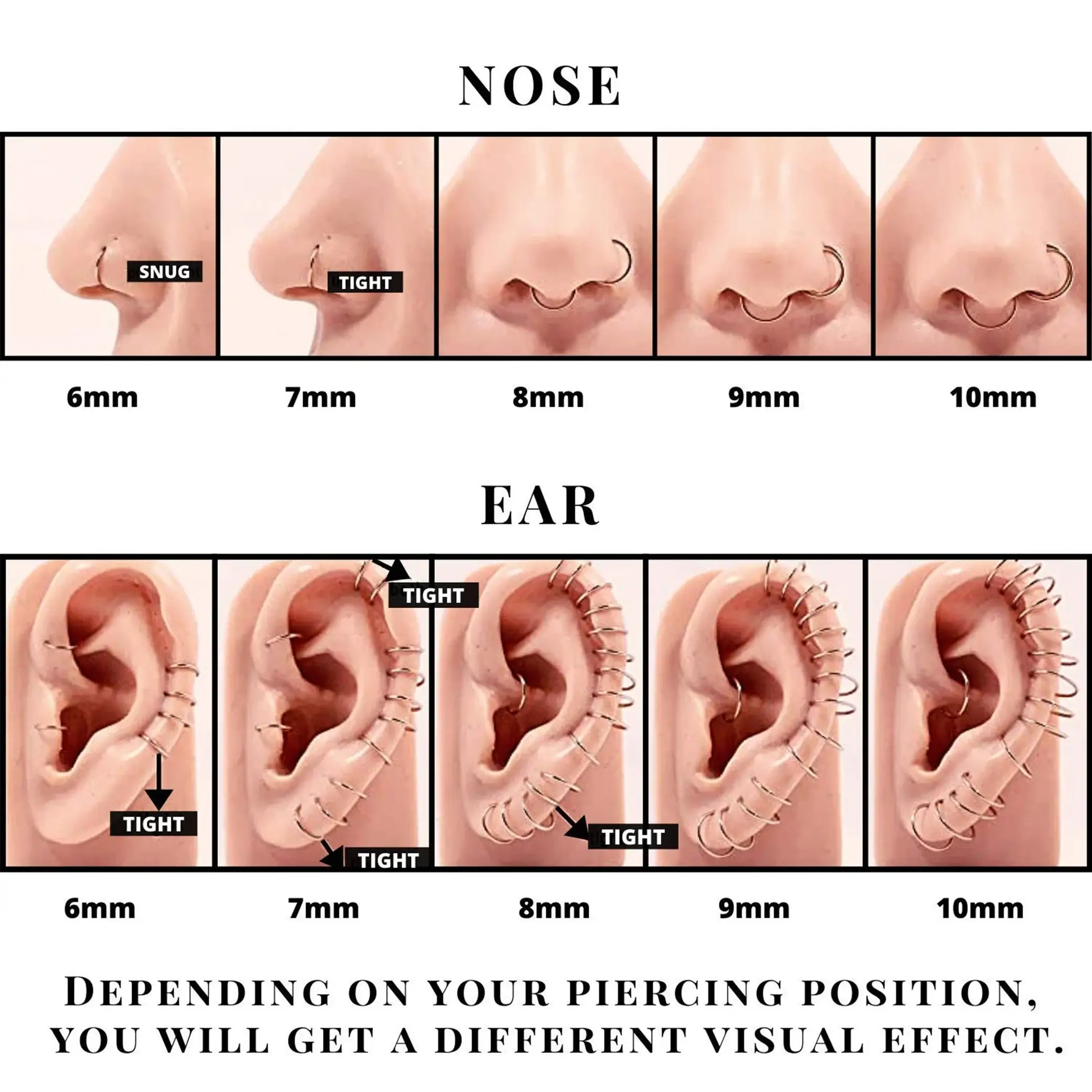 Bodytrend - Wholesale Nose Ring - TITANIUM  - SEGMENT HINGED RINGS , CLICKER RING11