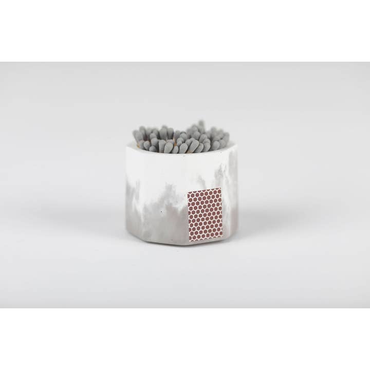 Porte-allumettes en béton – Bicolore avec allumettes de sécurité de 2 pouces pour la vente par Tenn Prairie