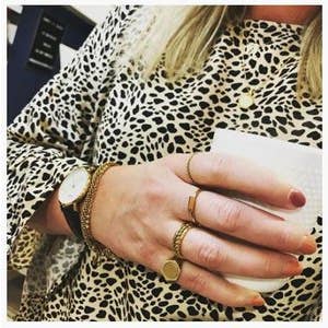 Charmin's Ringen - Wholesale Band/Stacked Ring - R341 Gold 'Sanded' Ring