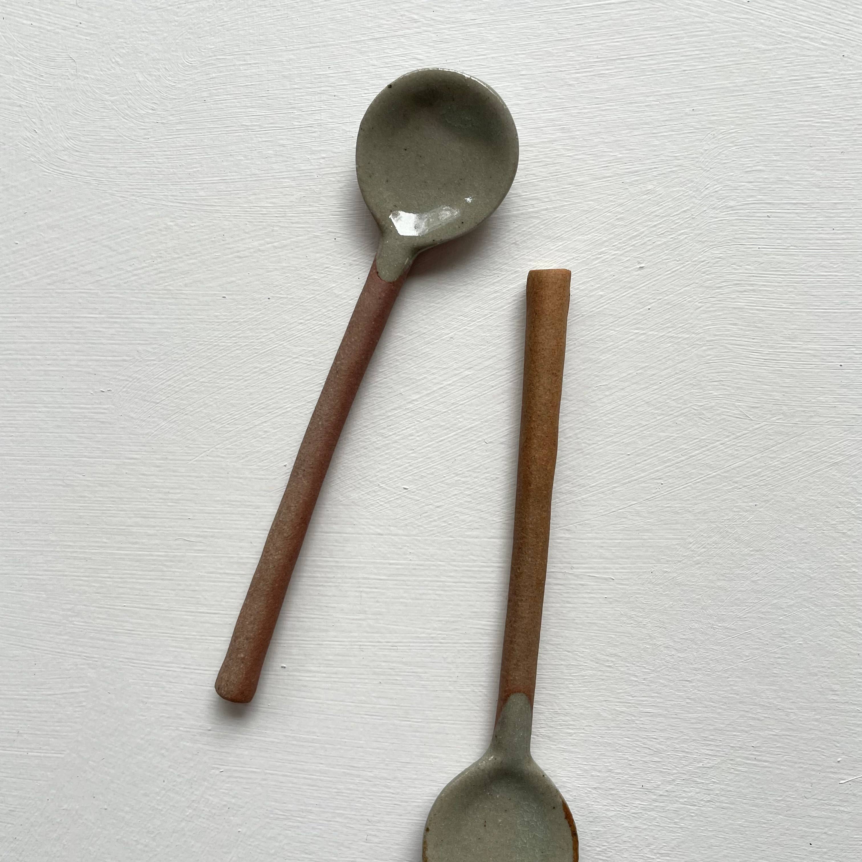 fort & field - Wholesale Kitchen Spoon - Neutral small handmade Japanese pottery coffee or tea spoon4