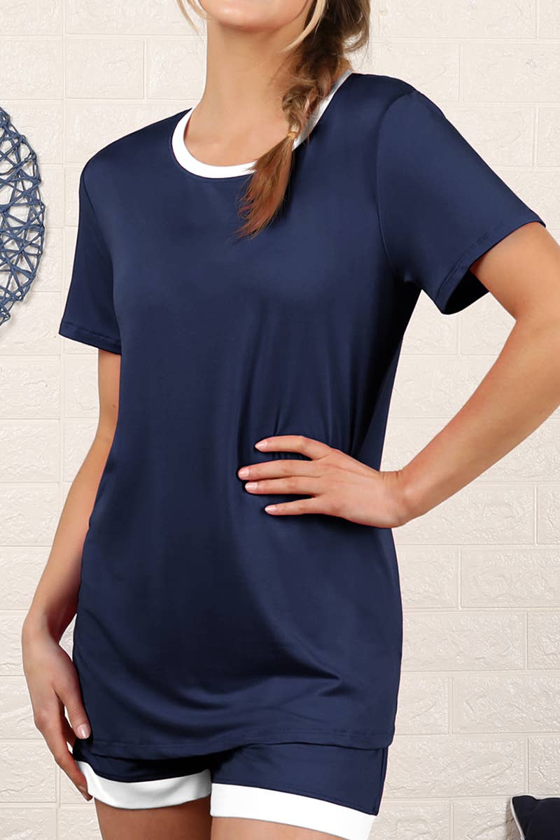 NINEXIS - Wholesale Sleepwear Set - Women's - CWSPJ031_SHORT SLEEVE TOP WITH SHORTS PAJAMA SET24