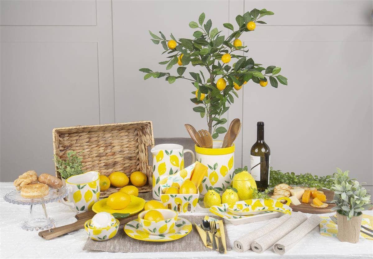 Truu Design - Wholesale Decorative Tabletop Object - Truu Design Lemons Ceramic Tabletop Decorative Series34