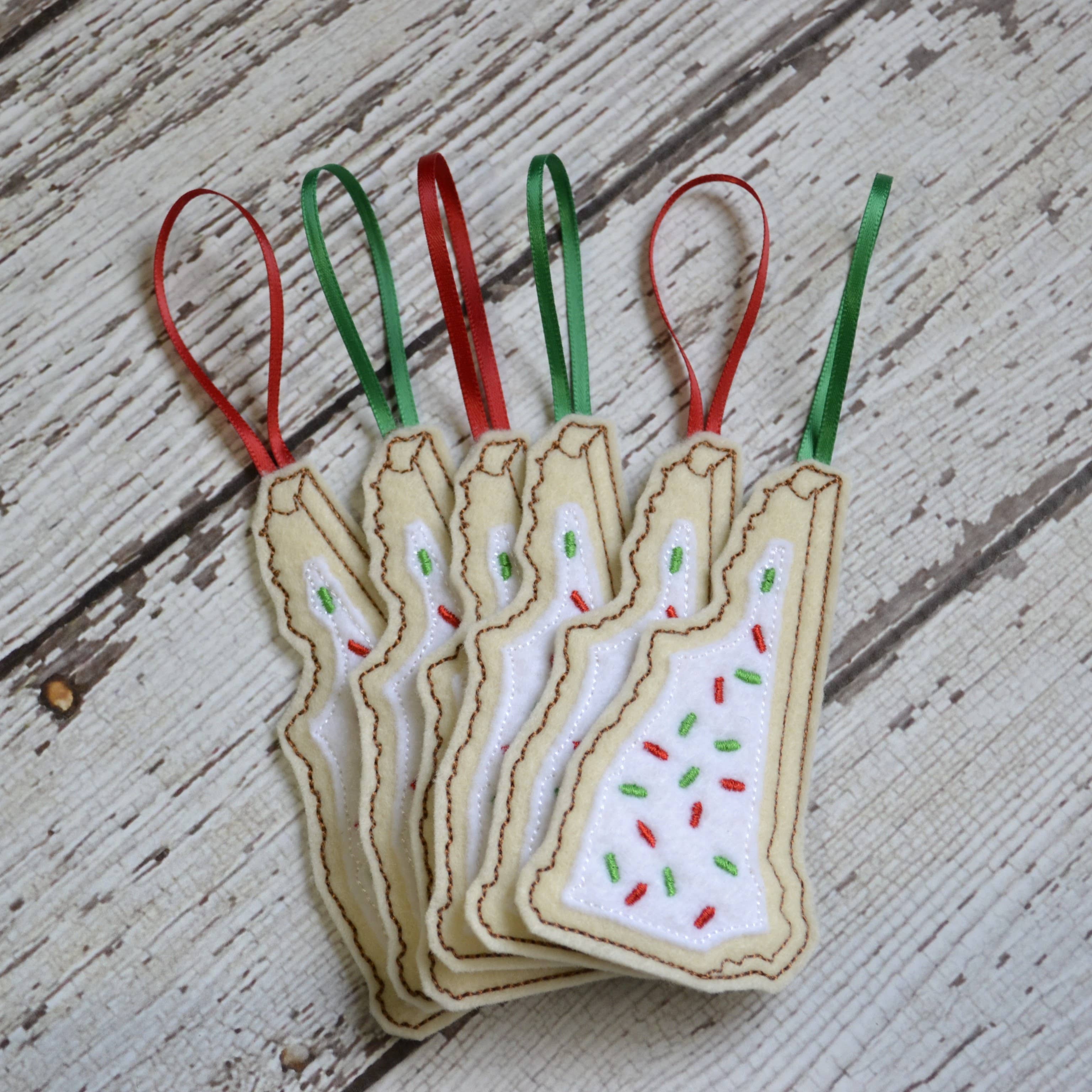 SewMuchMoreStore - Vente Objets de décoration - State Sugar Cookie Brodé Feutre Ornement - Vacances17