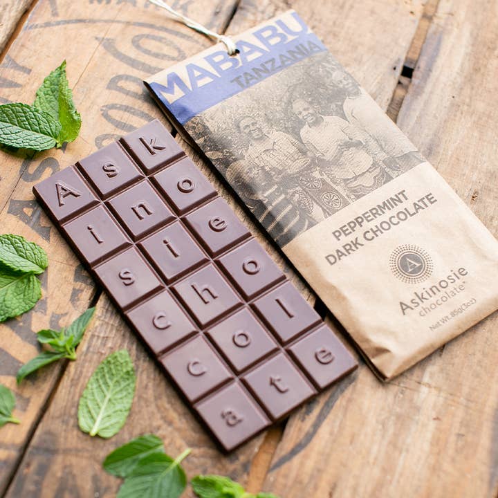Askinosie Chocolate - Wholesale Chocolate bar - Peppermint Dark Chocolate Bar (POP of 15)2