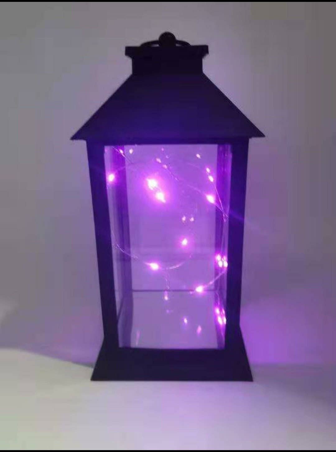 Green Pastures Wholesale - Wholesale Lantern - Lantern -12'' Hanging lantern with fairy lights/multi colors0