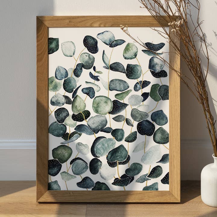 Plant Art Print, Eucalyptus Botanical Wall Art, Plant Poster for wholesale by The Flow Design