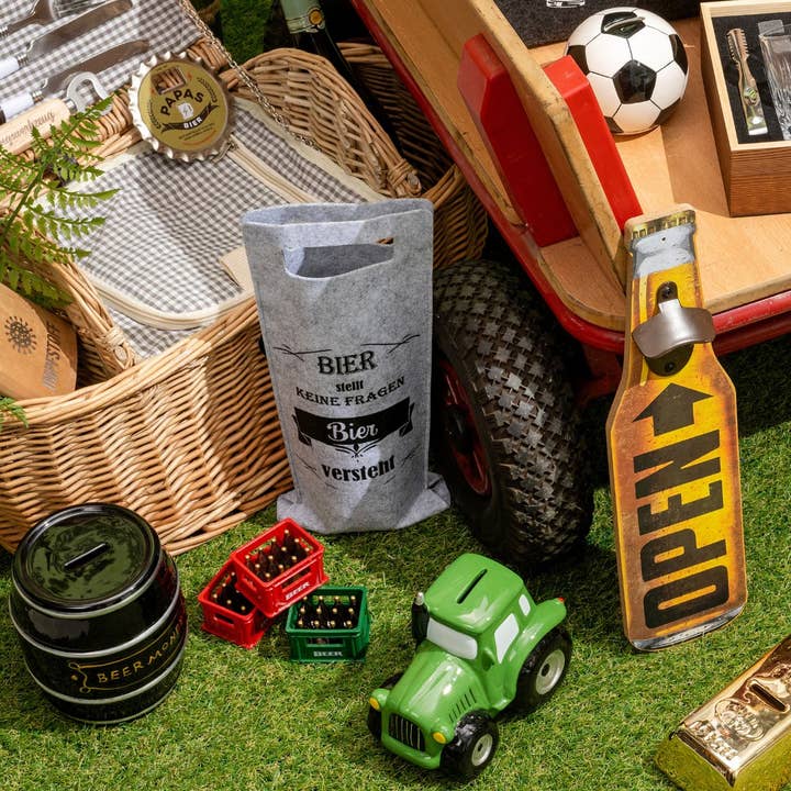 Wurm - Wholesale Gift Bag - Felt Beer Bottle Bag Gray 6-compartment, (W/H) 14x38cm2