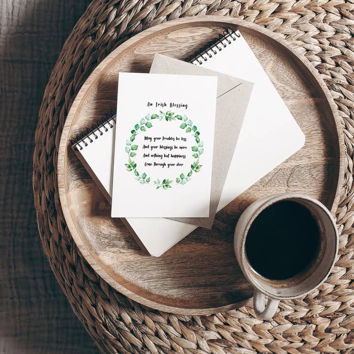 Minikin Studio – Großhandel Grußkarten für den Alltag – Irische Segenskarte – Hergestellt in Irland – Neues Zuhause – Hochzeit