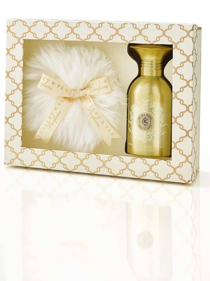 Shelley Kyle McClendon Polvo Brillante Sin Talco Set de Regalo 100G/4oz para venta al por mayor de Shelley Kyle