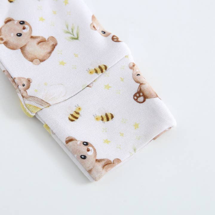 Luxie Charm - Wholesale Bodysuit (Footed) - Baby - Sweet as Honey Zippered Romper NICU Friendly Bear Footie5