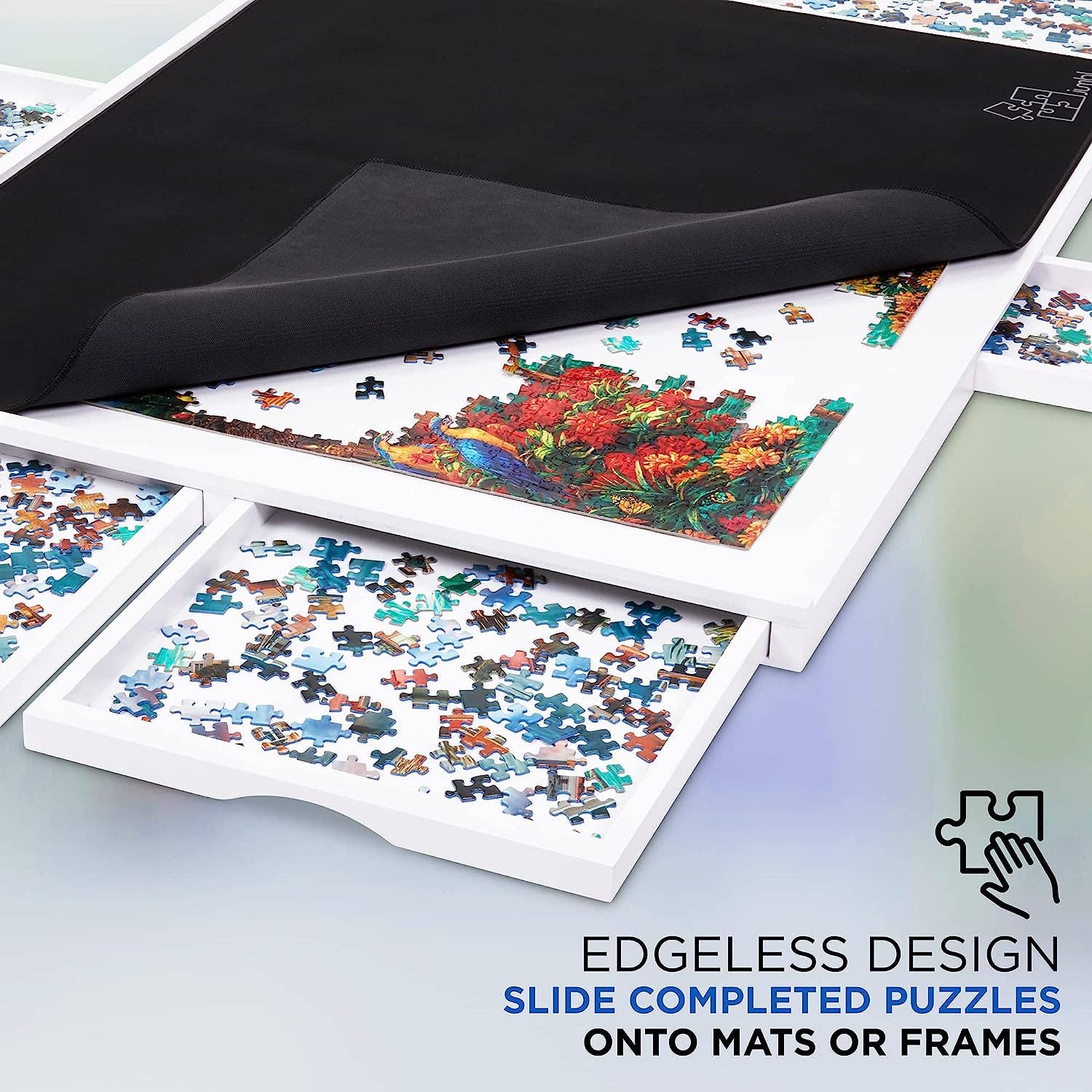 Jumbl – Großhandel Puzzle - Erwachsene – 1500-teiliges Puzzletafel aus Holz, 27 Zoll x 35 Zoll mit Deckel12