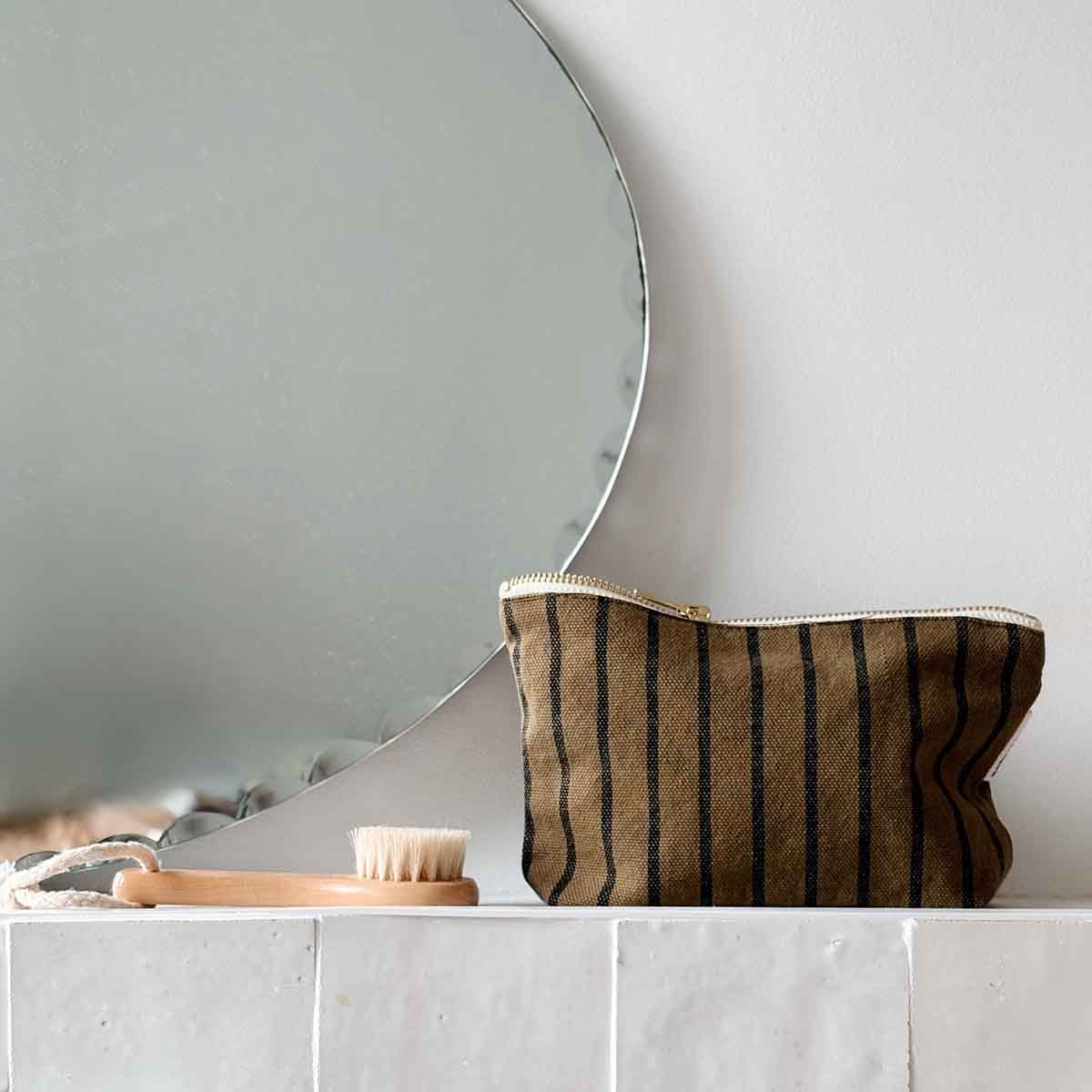 Rose in April - Wholesale Toiletry Bag - Women's - POUCH SOFIA TENNIS BLACK /  OLIVE1