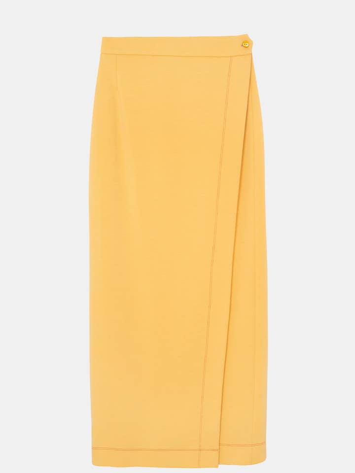 The Paccheri Yellow Sand Skirt for wholesale by IKA Paris