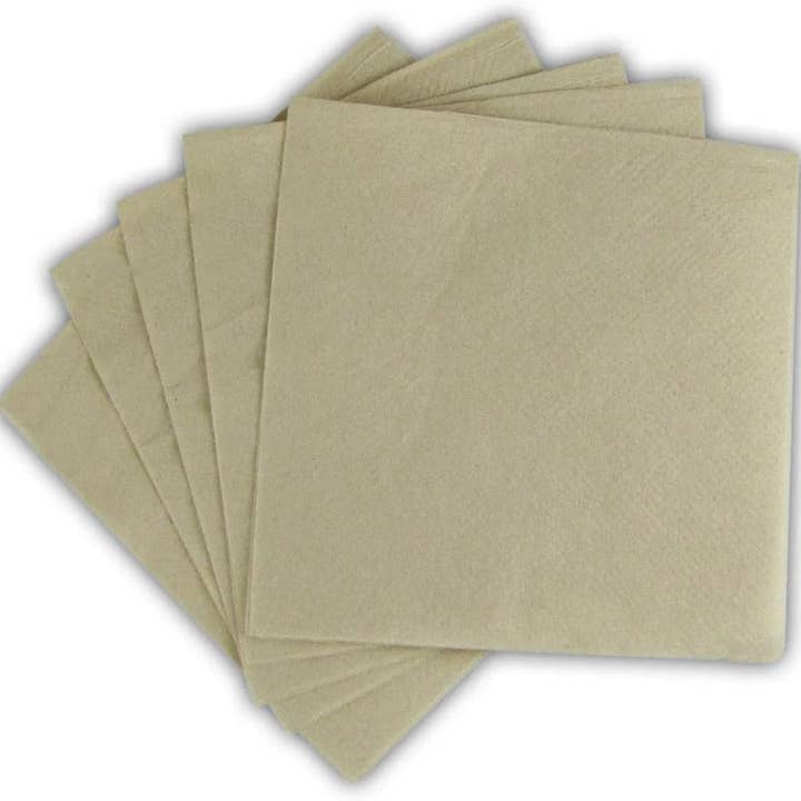 EcoQuality – wholesale Disposable napkin – Brown Kraft Paper Napkins Disposable 1 PLY Natural Tan 13x12 Unfolded