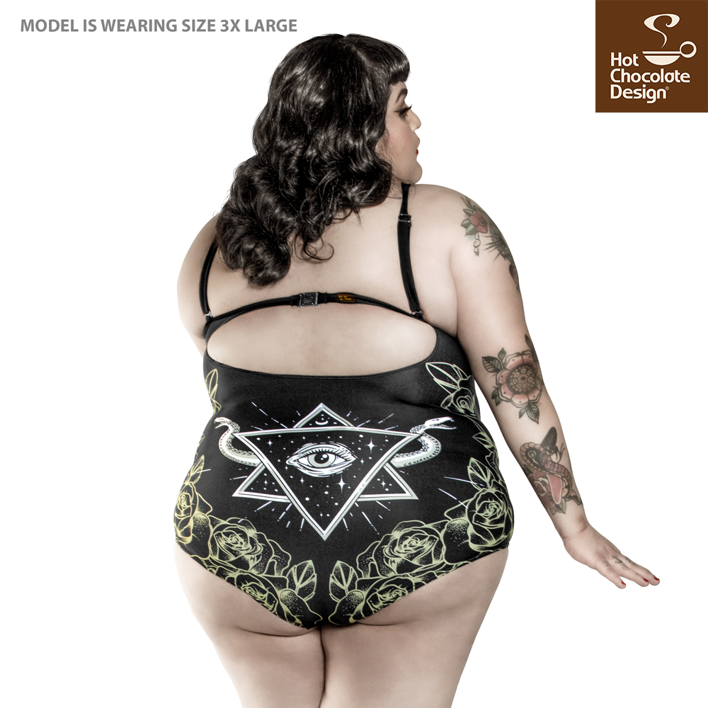 Popping Candy - Wholesale One-piece swimsuit – Women’s - Hot Chocolate Design - Esoteric 50s Tank Style Swimsuit0
