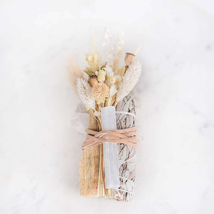 Seed Floral - Wholesale Sage Bundle - Smudge Stick- Palos Santos Sage Crystal Bundle Pack