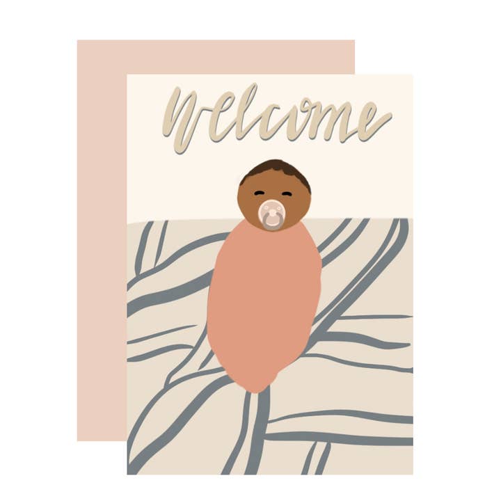 Unisex Baby Greeting Card for wholesale by Aims Moon Paperie