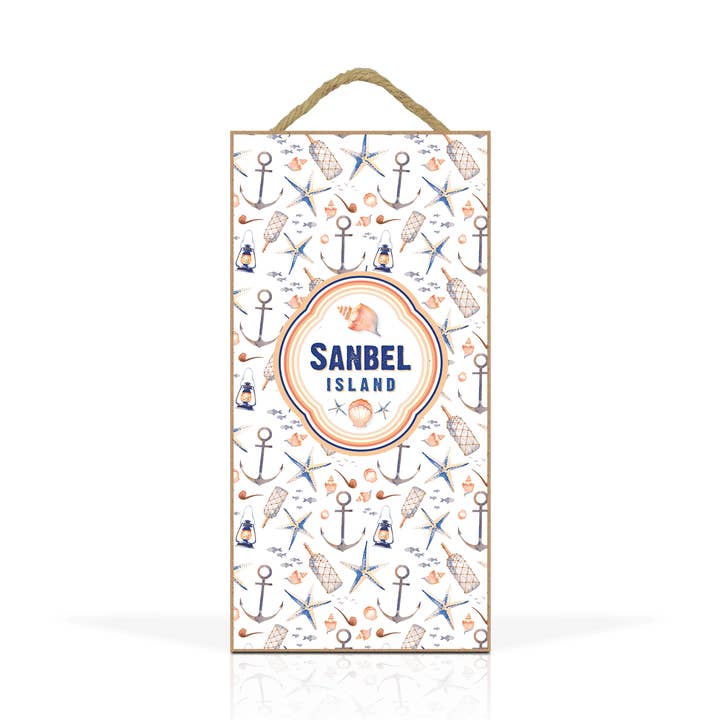 Customizable 5x10" Hanging Wood Plaque: Nautical Icon Wrap for wholesale by Matrix