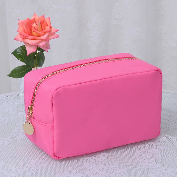 MiMi Wholesale - Wholesale Makeup/Cosmetic Bag - HM1012 Emma Round Zippered Nylon Cosmetic Pouch Bag6
