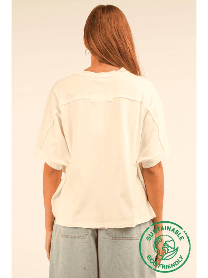 VERY J - Wholesale Knit Top - Women's - NT12068-ECO Oversized Crop Comfy Knit Top14