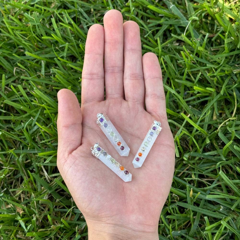 Earths Elements Wholesale - Wholesale Individual Charm/Pendant - Point Pendant - Chakra Selenite1