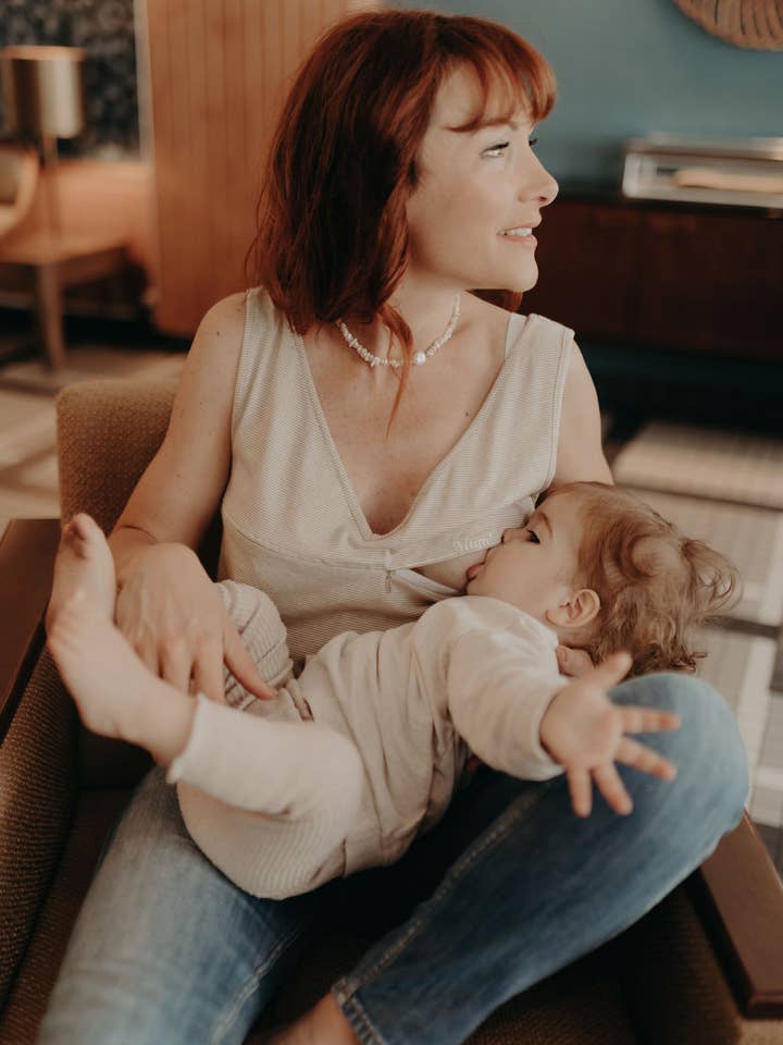 White/beige nursing top - Mumbelievable for wholesale by You&Milk