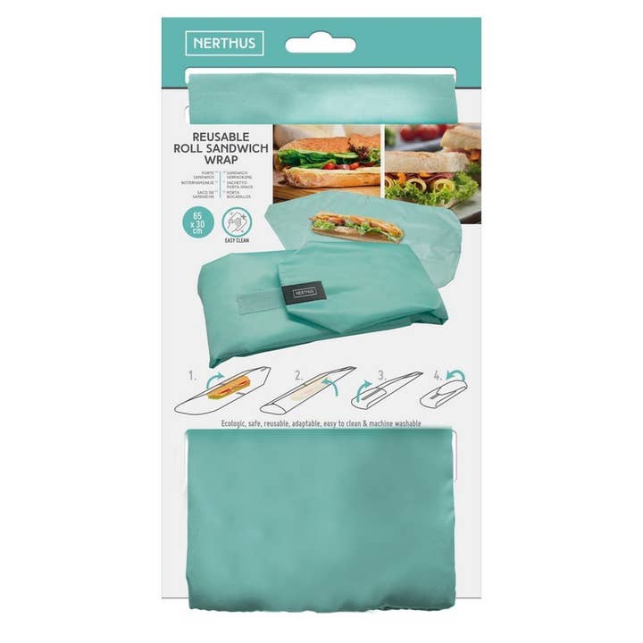 Vin Bouquet (Find It Import & Export Sl) - Wholesale Food Storage Wrap/Bag - XL sandwich holder - turquoise2